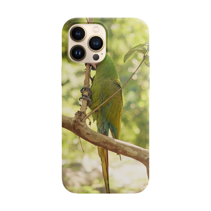 Husa compatibila cu Apple iPhone 14 Pro model Macaw snack, Silicon, TPU, Viceversa