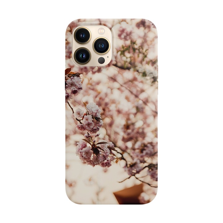 Калъф, съвместим с модел Apple iPhone 15 Pro Max Sakara Cheery Blossoms, силикон, TPU, обратно