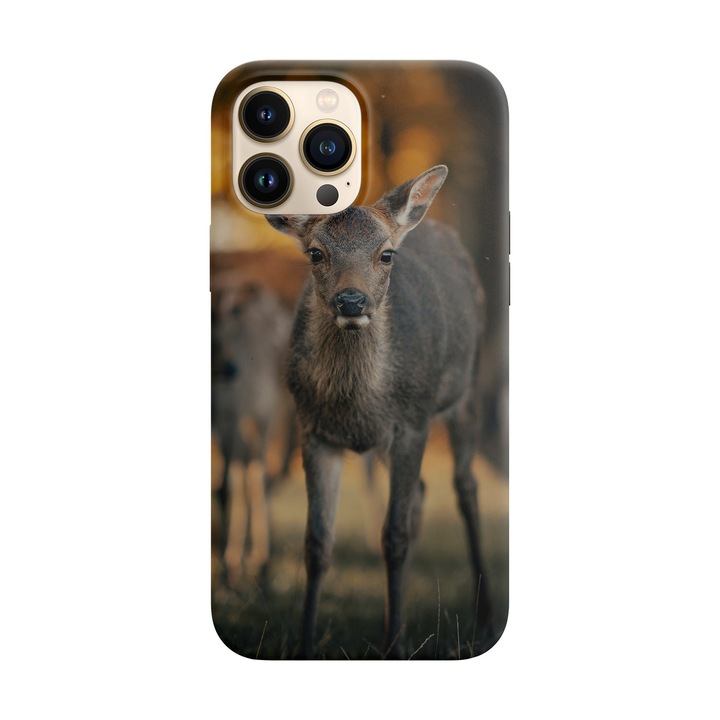Husa compatibila cu Apple iPhone 14 Pro model Sweet baby deer, Silicon, TPU, Viceversa