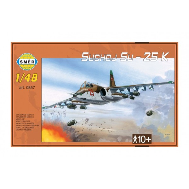Irányítóhajó, Sukhoi SU-25 UB/UBK modell, Műanyag, Barna/Fehér