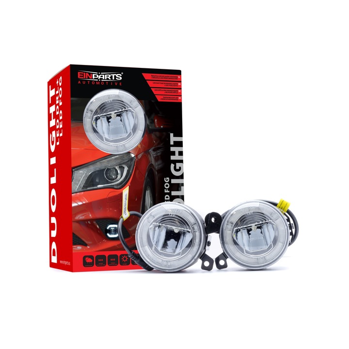 Lumini LED de zi si de ceata EinParts Automotive, 6000K, 9V - 32V 10W, Alb