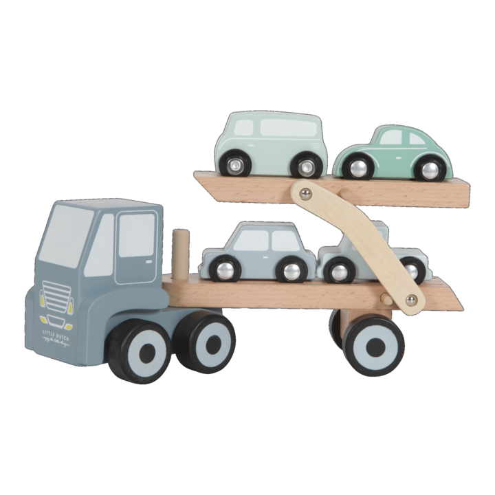 Teherautó pótkocsival, Little Dutch, Fa, Kék