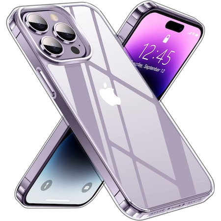 Husa telefon, TPU, Compatibil cu iPhone 14 Pro, Transparent