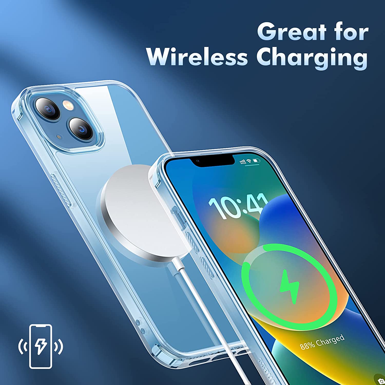 Husa telefon, Policarbonat/Poliuretan, Compatibil cu iPhone 14, Transparent