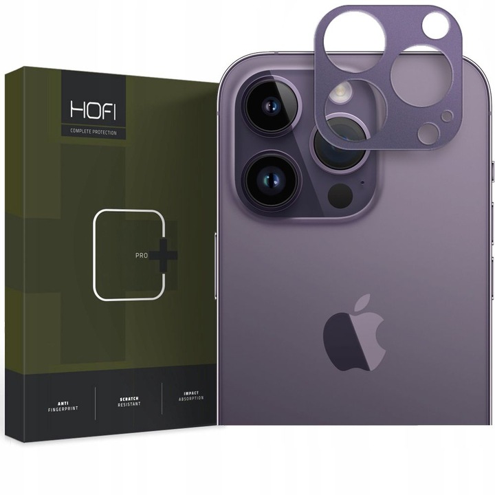 Стъклен протектор HOFI ALUCAM PRO+ за iPhone 14 Pro / 14 Pro Max, Deep Purple