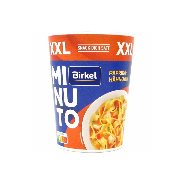 Paste, noodles, in sos cremos, de paprika cu pui, 80 g, Minuto XXL, Birkel