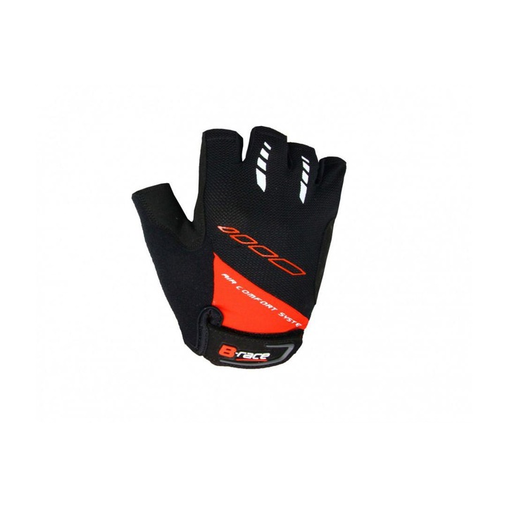 B-RACE kesztyű géllel Fekete/piros, XL