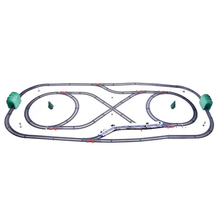 Vonat és pálya szett, Jokomisiada, +4 év, 900 cm, többszínű