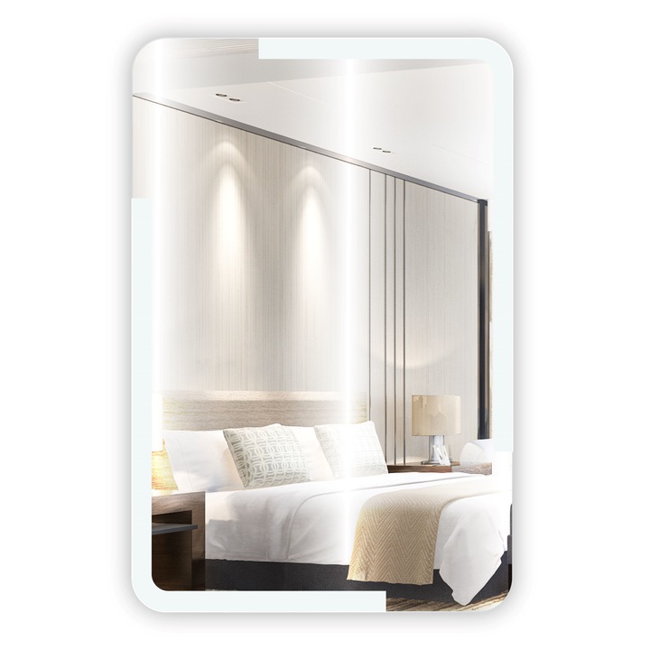 Oglinda cu iluminat led KORONA II 55 x 80 cm