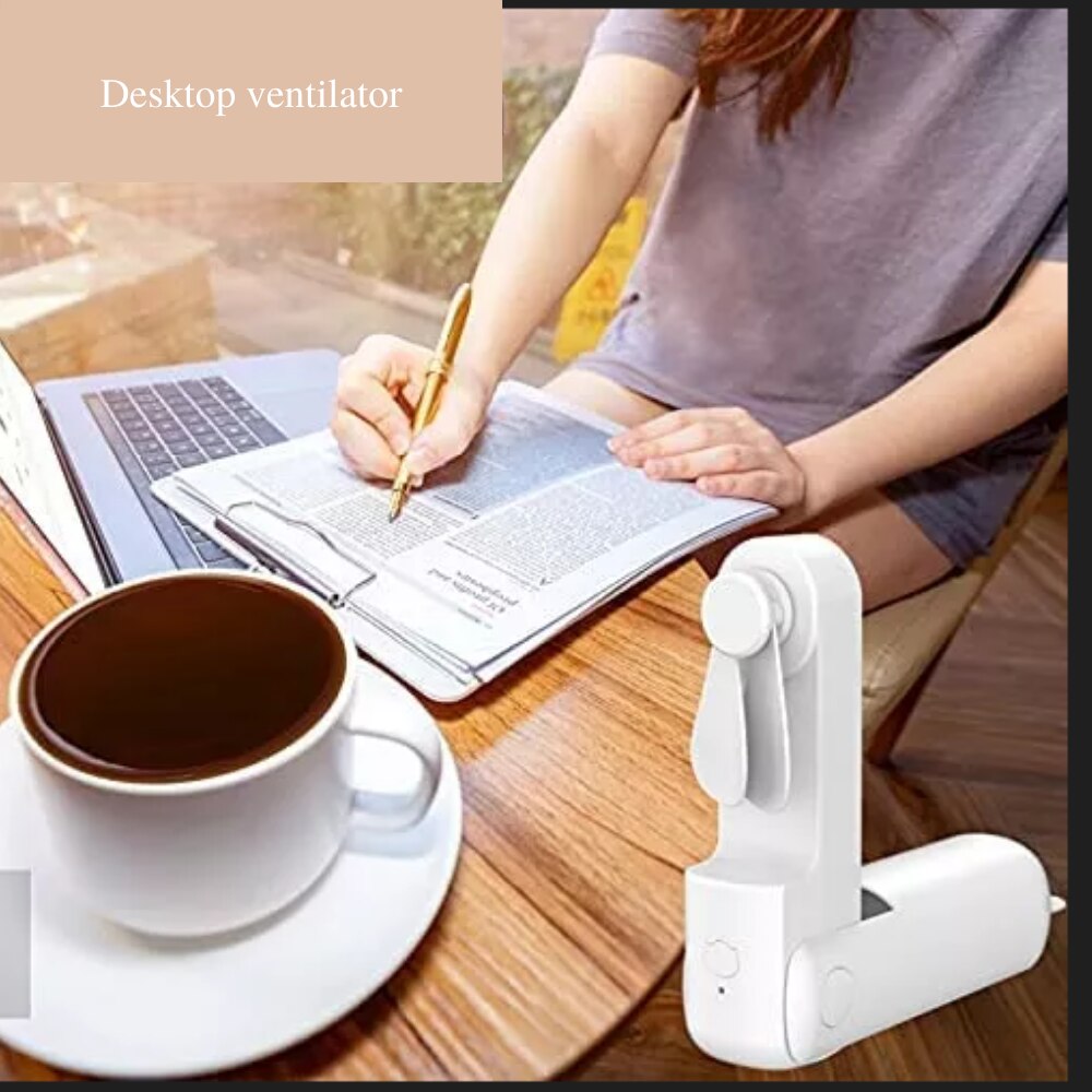 Преносим, малък джобен вентилатор, USB зареждане, оборудван с 3 ...