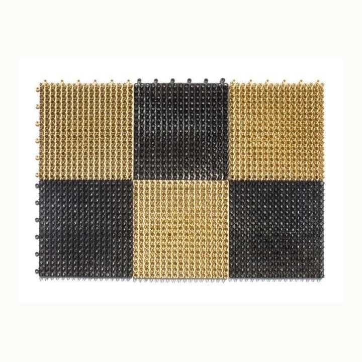 Kültéri bejárati szőnyeg, barna, DM93 60x40 cm - PUZZLE modell