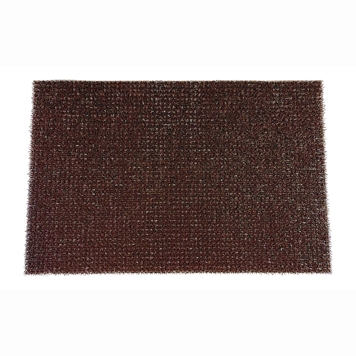 Kültéri bejárati szőnyeg, polietilén, barna, FinnTurf 75x50 cm