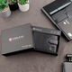 Мъжки Портфейл Koruma, SM-905GBL, Естествена кожа, Защита на безконтактни карти RFID, Черен мат