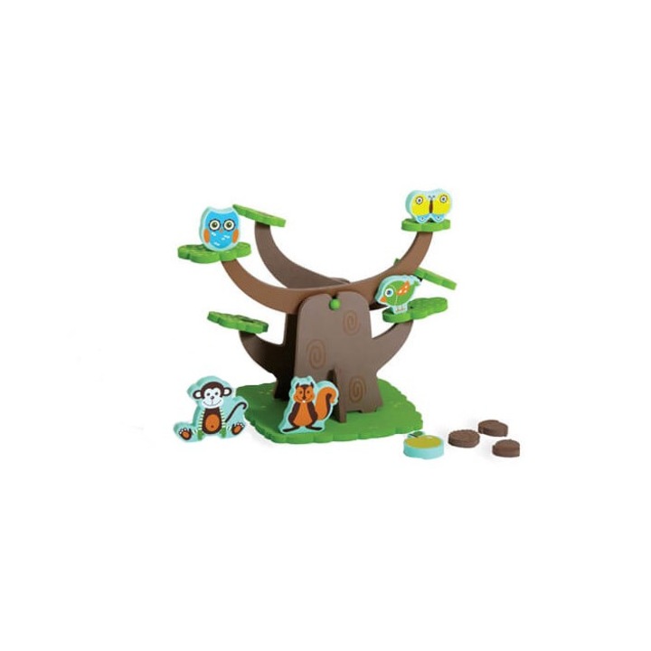 Set de jucarie incastrat, padure cu animale, 35 piese, multicolor, Edushape, 715167