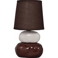 Veioza Omar maro KL 0501 Klausen, corp maro si alb, abajur maro, 1x40W E14