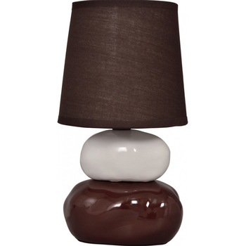 Veioza Omar maro KL 0501 Klausen, corp maro si alb, abajur maro, 1x40W E14 Veioza Omar maro KL 0501 Klausen, corp maro si alb, abajur maro, 1x40W E14