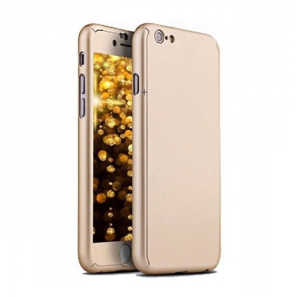 Husa 360 Full Protective Plastic, iPhone 5 /5S /SE, Auriu