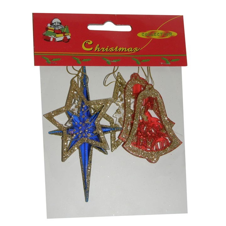 Set Globuri de Craciun divese forme 6 buc, HB112