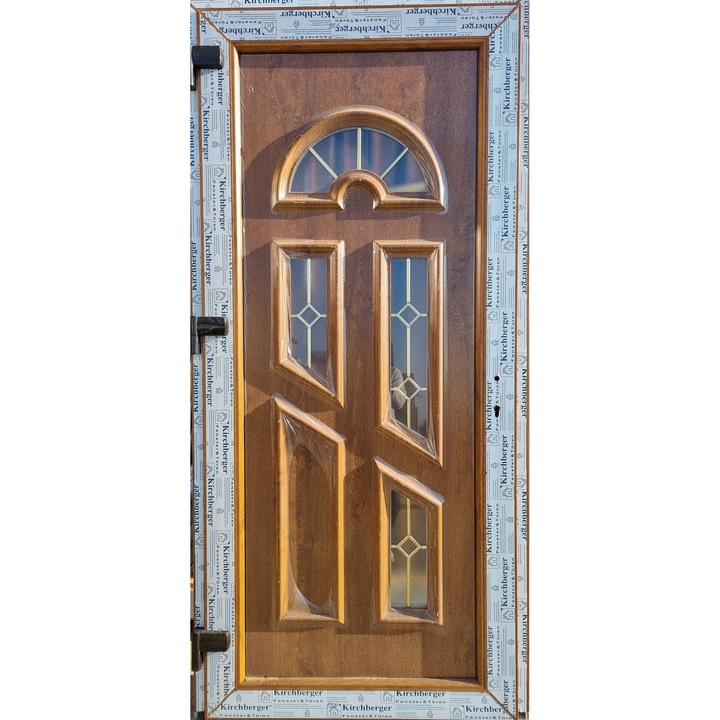 Usa exterior Pvc, DIAGONAL RHOMBUS GOLD, Stejar auriu, 100x190