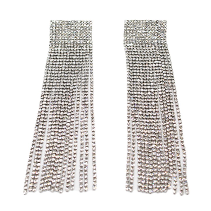 Zanya hosszú fülbevaló féldrágakövekkel, ezüst, ZANYA1