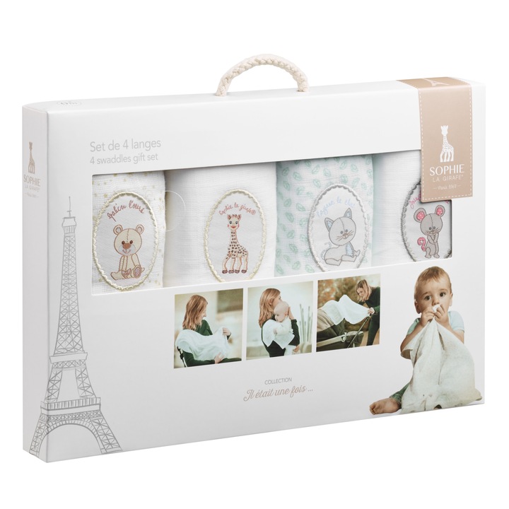 Set 4 scutece din bumbac 70x70 cm Vulli