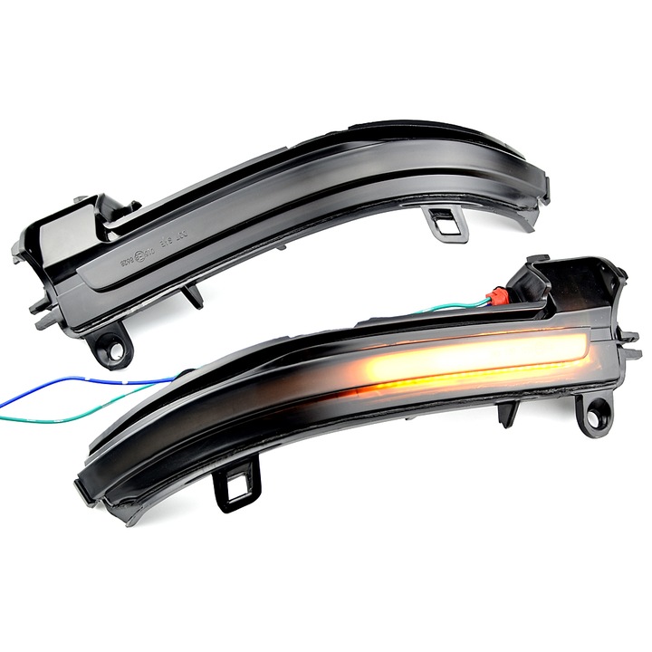 Set de 2 lampi led semnalizare dinamica oglinda si lumina daylight albastru Xentech Light BMW Seria 1, 2, 3, 4, X1 12V