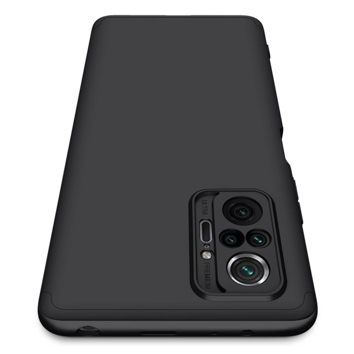 Husa pentru Xiaomi Redmi Note 10 Pro/Note 10 Pro Max + Folie, GKK 360, Black