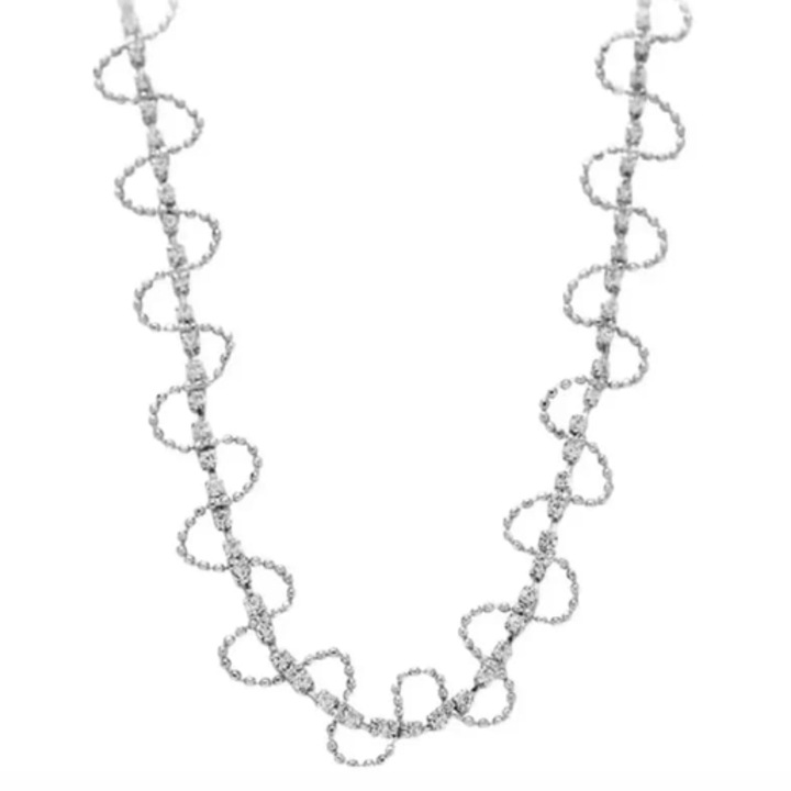 Choker Chic, CRM, speciális modell, 33 cm, ezüst