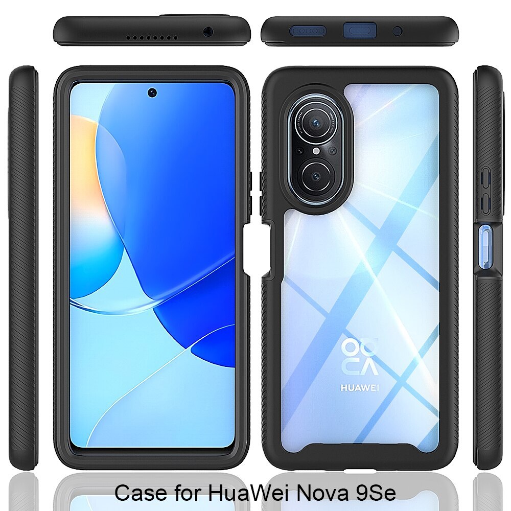 Custodia Per Huawei Nova 9 SE / Honor 50 SE – Fiori, Trasparente, Con Vetro Temperato Incluso, TPU Morbido