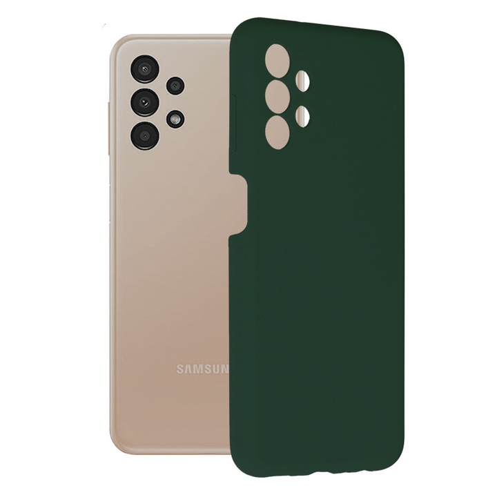 Кейс за Samsung Galaxy A13 4G, Techsuit Soft Edge Silicone, Dark Green