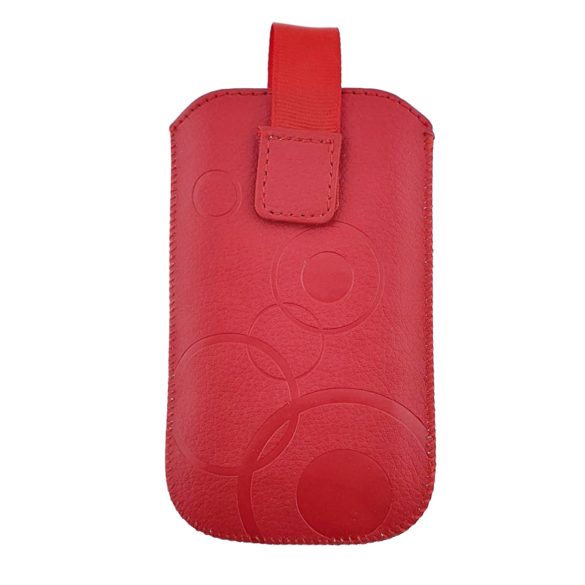 Husa universala tip saculet, din piele ecologica, Esperanza 90662, dimensiune M, 125 x 75 x 15mm, rosie Rosu Etui