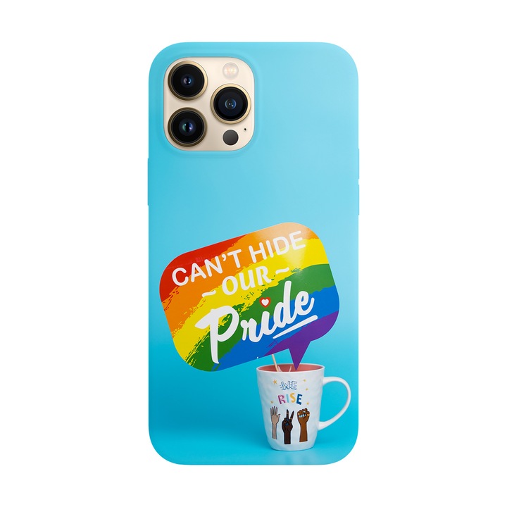 Husa compatibila cu Apple iPhone 14 Plus model Can't hide our pride, Silicon, TPU, Viceversa