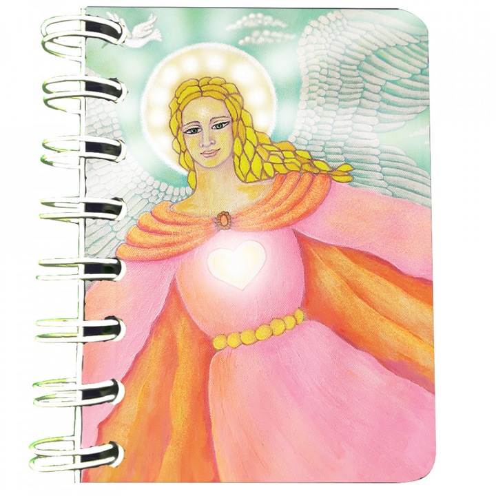 Carnet cu spira Arhanghelul Chamuel, 7 x 10 cm, 75 foi veline