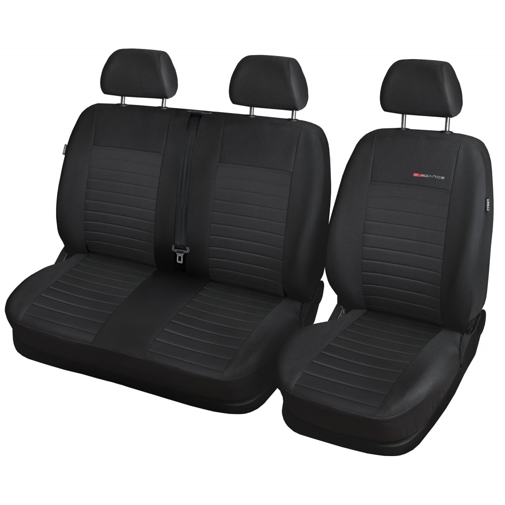 Sinewi global They are Set 3 huse scaun pentru Ford Transit Custom 2012-2020, Textil, Negru -  eMAG.ro