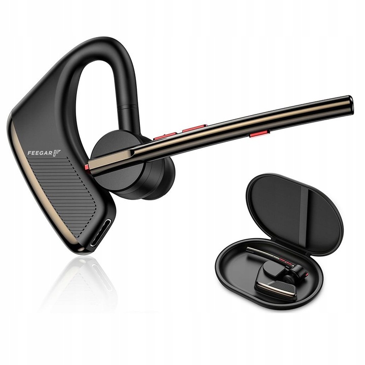 Casca Bluetooth Feegar, pentru conversatii, 17g, Negru