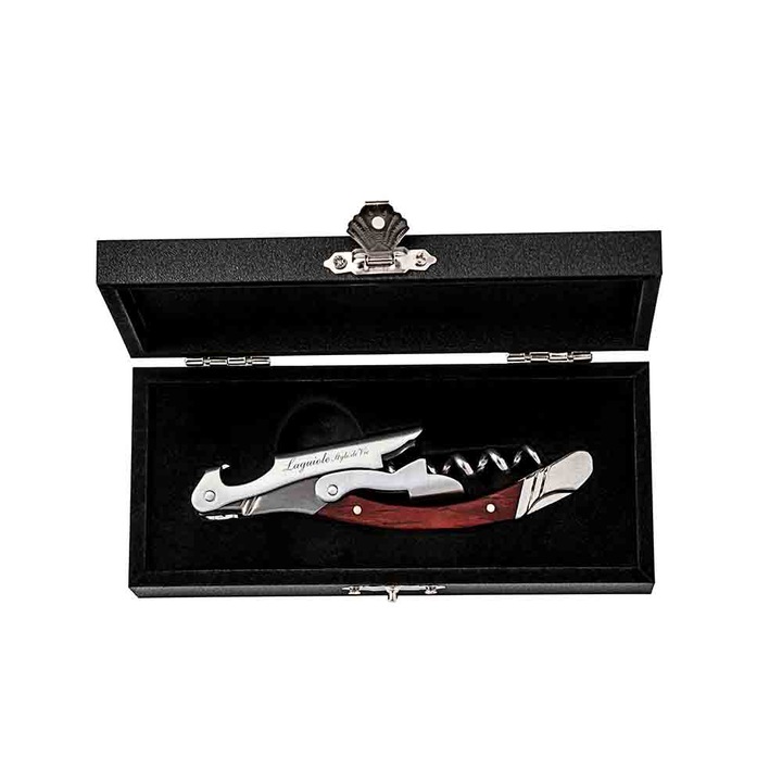 Dugóhúzó Style de Vie Laguiole Luxury Line Rózsafa, rozsdamentes acél, rózsafa nyél, dobozban