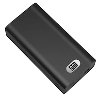 Baterie externa, JvGoal®, 30000mAh, Afisaj LCD, 2 x USB, MicroUSB/USB-C/Tip Lightning, 136x69x40 mm, Negru
