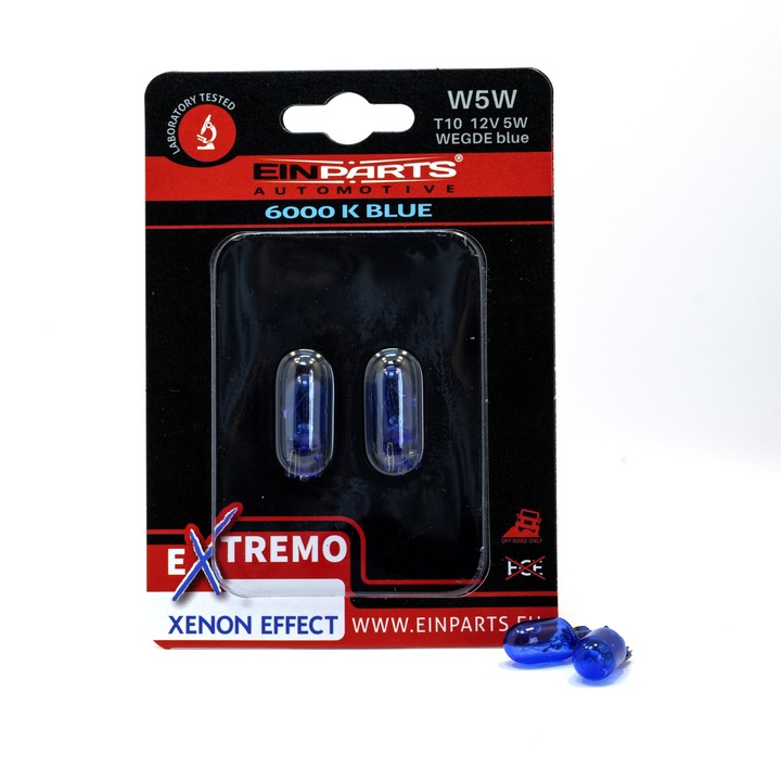 Halogén izzó W5W EinParts Automotive, 5W, 12V, 6000K