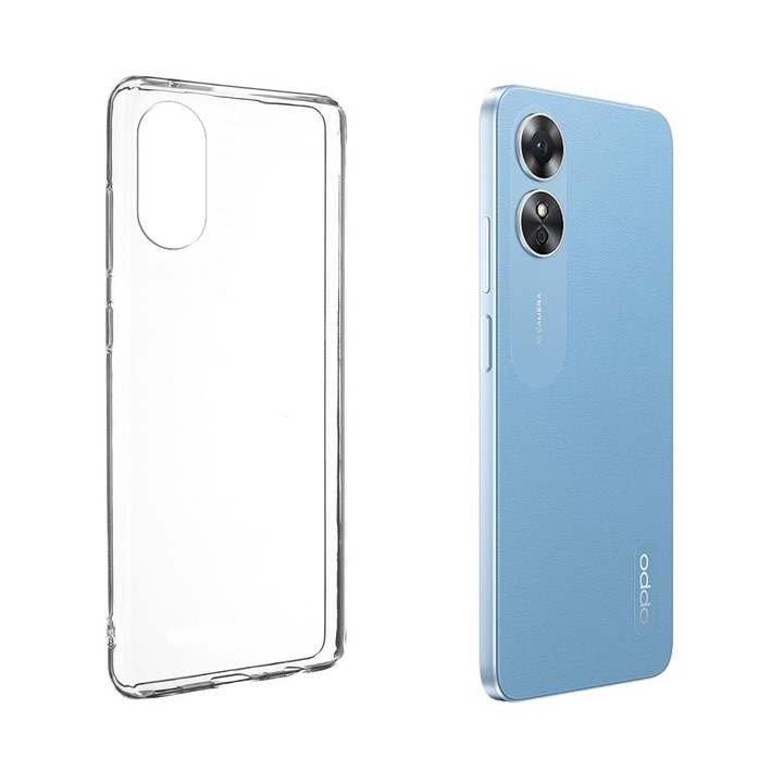 Кейс за телефон Oppo Reno10 5G - прозрачен силиконов калъф за гръб