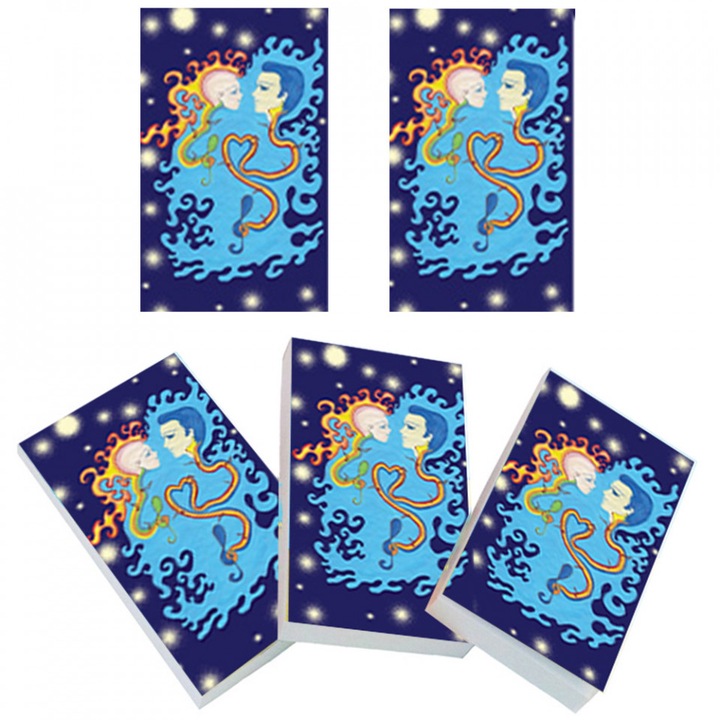 Set 5 carnetele de buzunar Doar iubirea, 5 x 8 cm, 100 foi veline