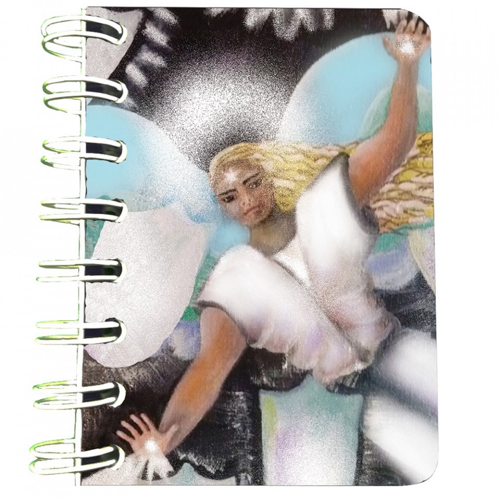 Carnet cu spira inger pazitor, 7 x 10 cm, 75 foi veline