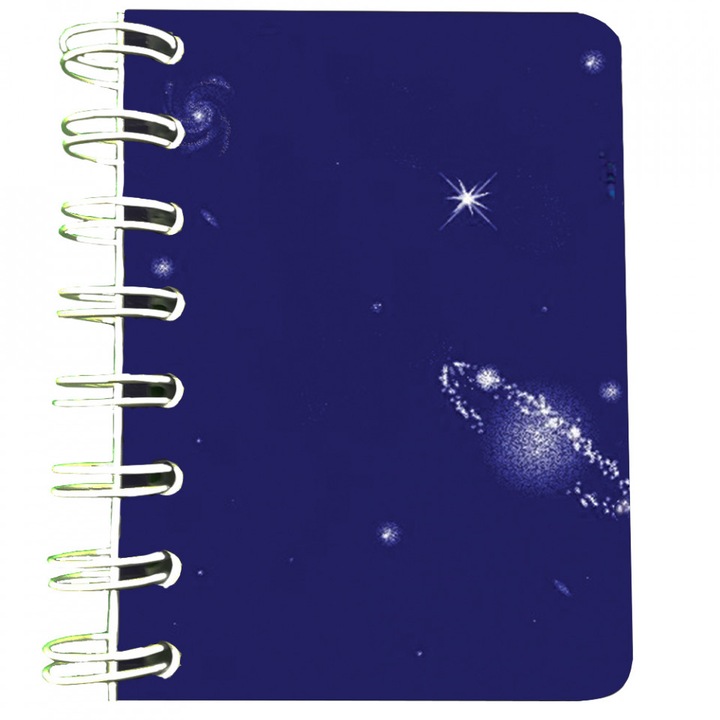 Carnet cu spira Cosmos, 7 x 10 cm, 75 foi veline