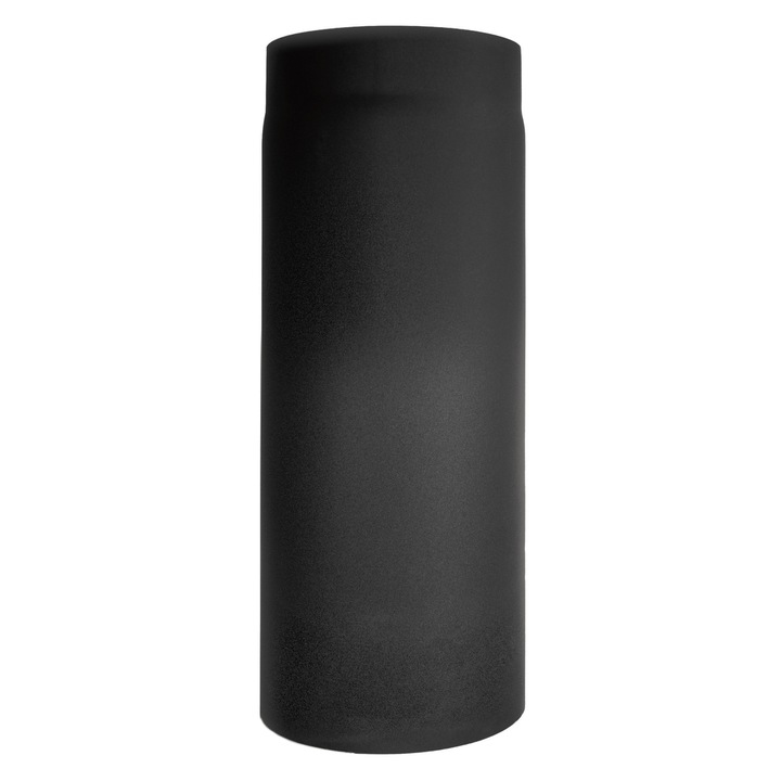 Burlan evacuare fum, otel, negru, 120 x 500 mm