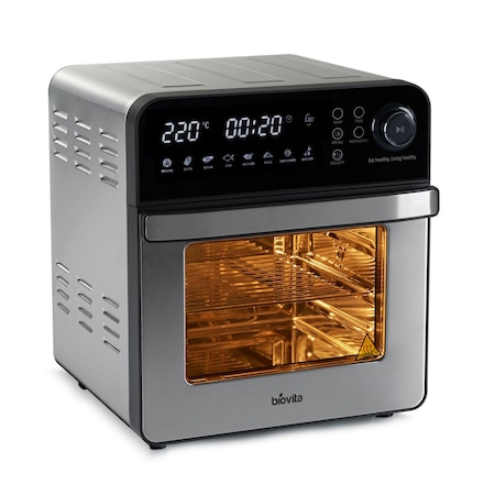 Cuptor Electric, 14L, 1700W, Interior din Inox, Afisaj Digital, 5 Accesorii, 9 Programe, Biovita DELUXE-14