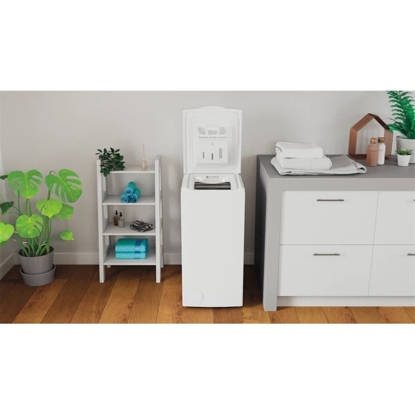 Masina de spalat cu incarcare superioara, Indesit BTW S60400 EU/N, clasa energetica C, capacitate 6 kg, 1000 rpm, alb