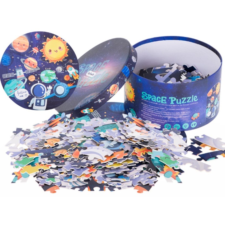 Puzzle cu sistemul solar Oem, Multicolor