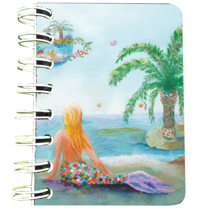 Carnet cu spira Sirena visand, 7 x 10 cm, 75 foi veline