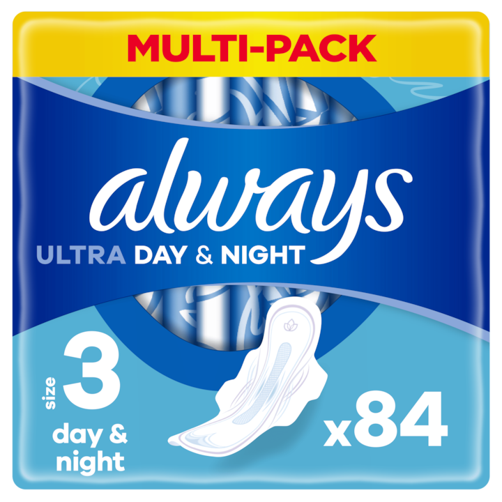 Always Ultra Day & Night (S3) Szárnyas Egészségügyi Betét, 84 db