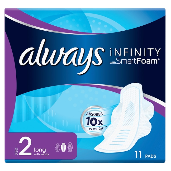 Always Infinity Hosszú Egészségügyi Szárnyas betét, 11 db