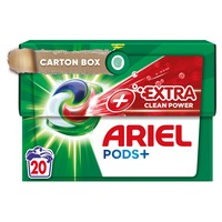 Detergent de rufe capsule Ariel Allin1 PODS + Extra Clean, 20 Spalari